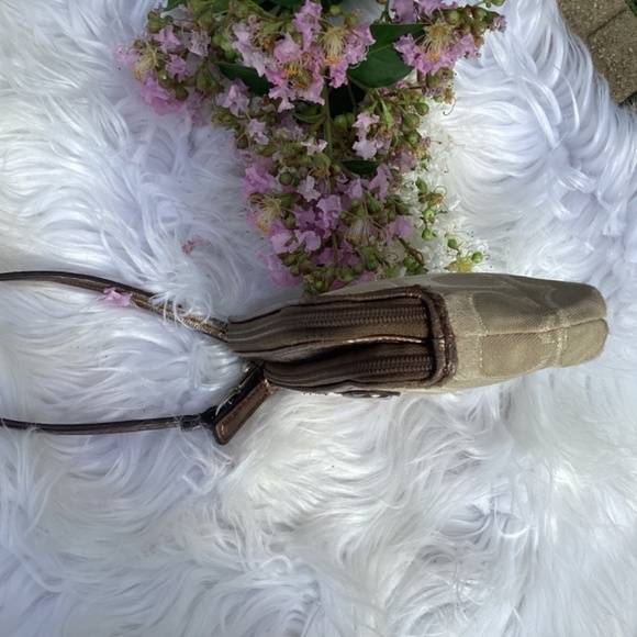 Coach Later Date Signature Canvas Double Zipper Wristlet/Wallet - Picture 6 of 8